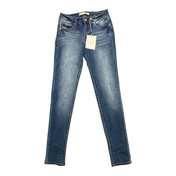 NWT Kan Can Blue Stiletto Skinny Jeans Size 26 Stretch Classic Irresistible - Picture 1 of 9
